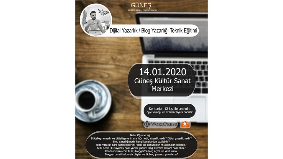 Dijital Yazarlık / Blog Yazarlığı Eğitimi