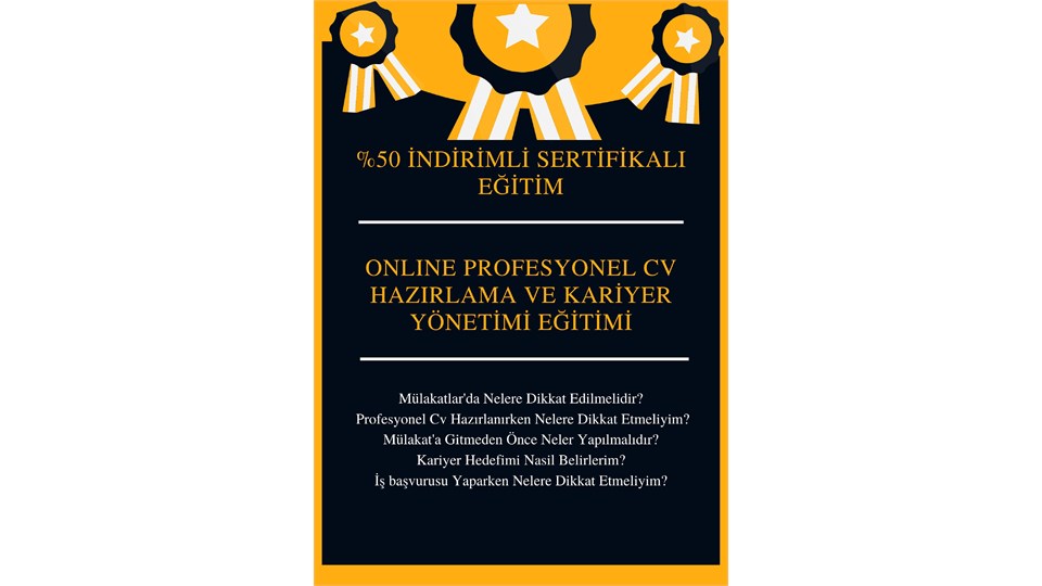 Sertifikalı Online Etkili CV Hazırlama ve Kariyer Yönetimi Eğitimi