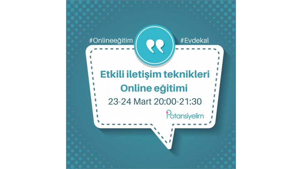 Etkili iletişim teknikleri eğitimi (Online)