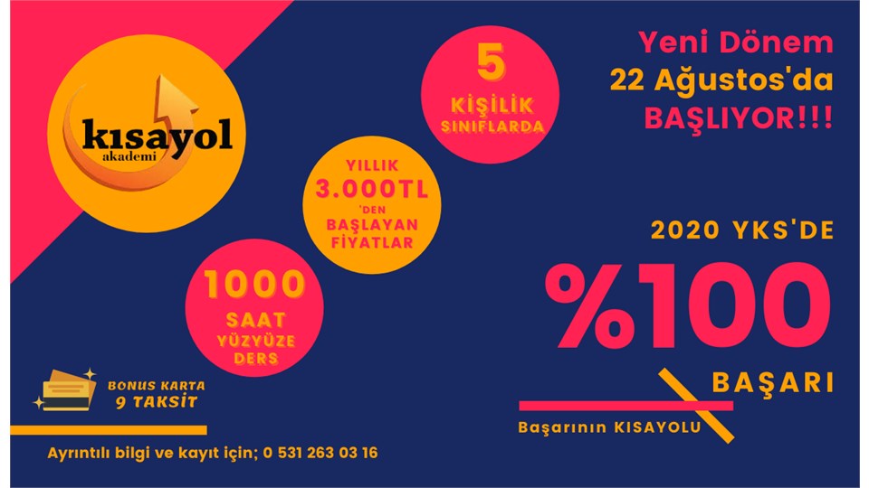 2020 - 2021 Eğitim Dönemi YKS Hazırlık ( TYT - AYT )