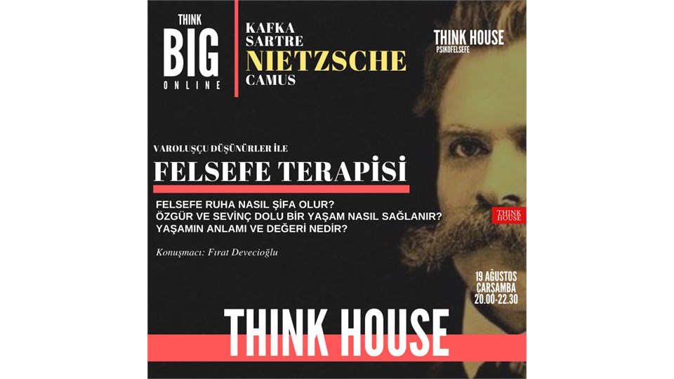 Varoluşçu Düşünürler İle FELSEFE TERAPİSİ (ONLINE/Sınırlı Sayıda Fiziki Katılım)