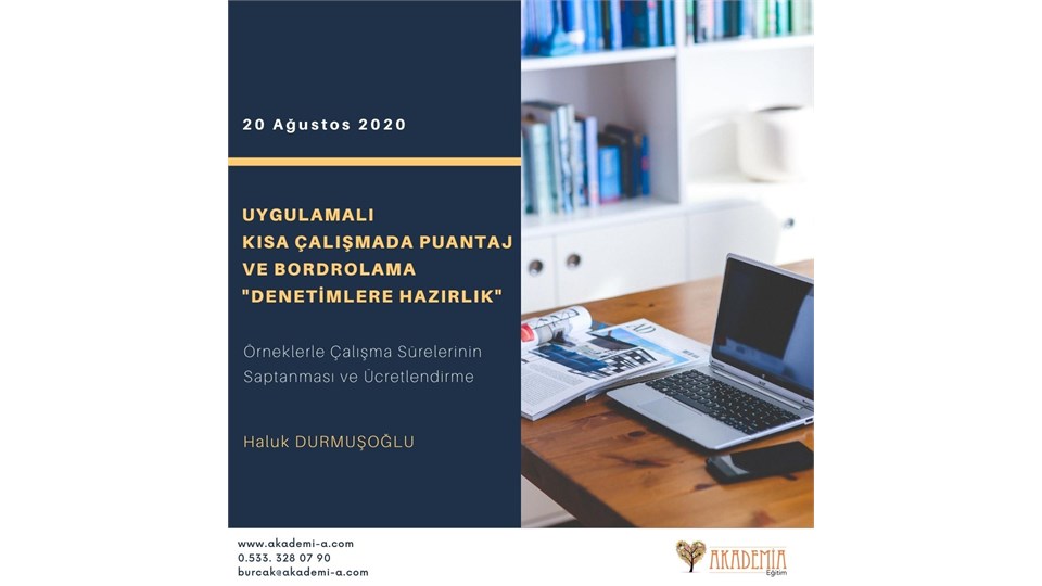 Uygulamalı Kısa Çalışmada Puantaj ve Bordrolama - Denetimlere Hazırlık