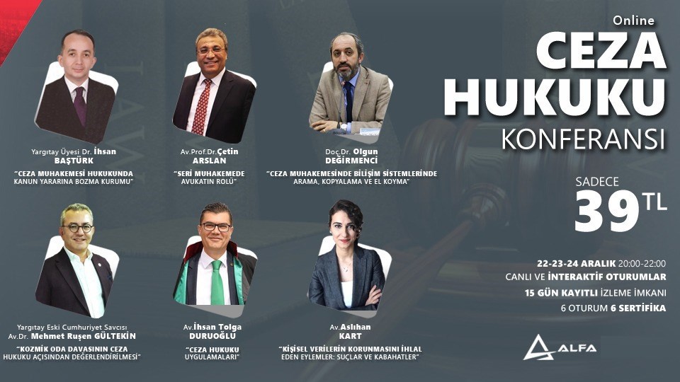 Online CEZA HUKUKU KONFERANSI / 22-23-24 Aralık