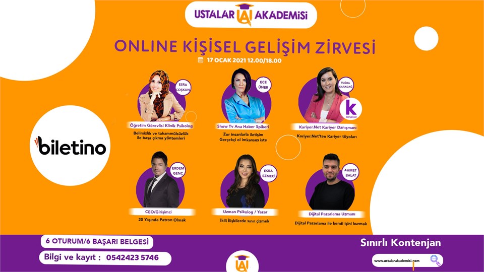 Ustalar Akademisi Kişisel Gelişim Zirvesi