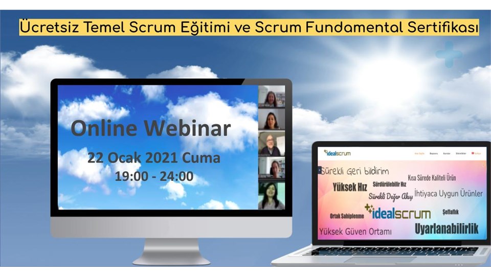 Ücretsiz İngilizce Temel Scrum Webinar - Online Eğitim ve Uluslararası Sertifikasyon - Katılım İçin Bugün Son Gün...