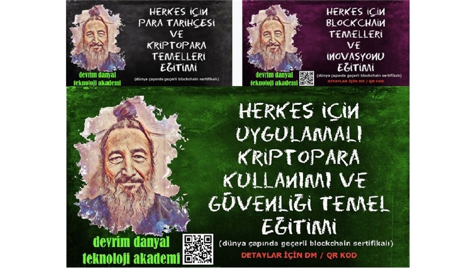 ONLINE SERTİFİKALI - 3'ü Bir Arada - 8 Saat Herkes İçin Kriptopara + Blockchain + Uygulamaları Eğitimleri - 07 Şubat