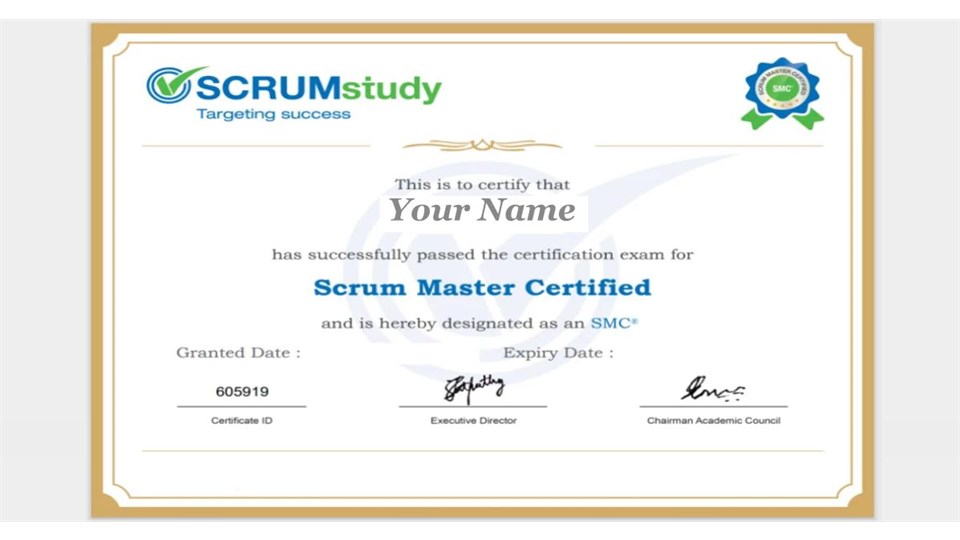 Scrum Master (SMC) Sertifika Programı + Scrum Fundamental Webinar + Online Eğitim + Online Sınav + Uluslararası Sertifikasyon