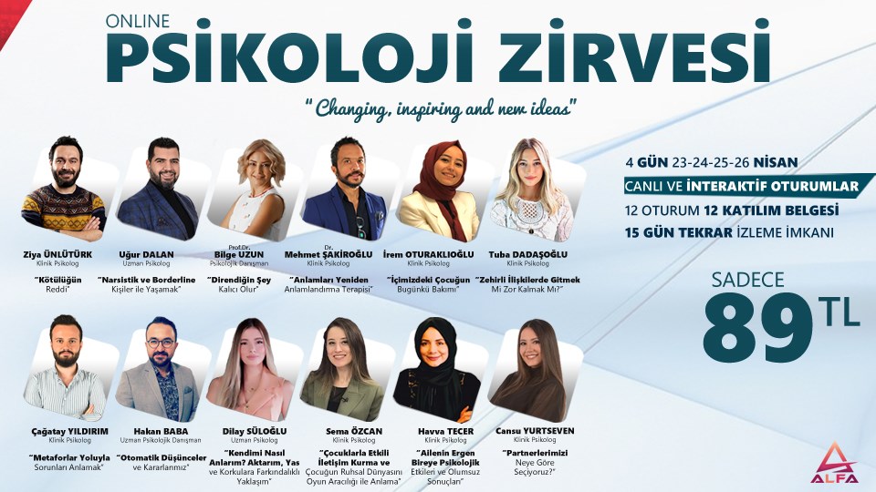 Online PSİKOLOJİ ZİRVESİ / 23-24-25-26 Nisan