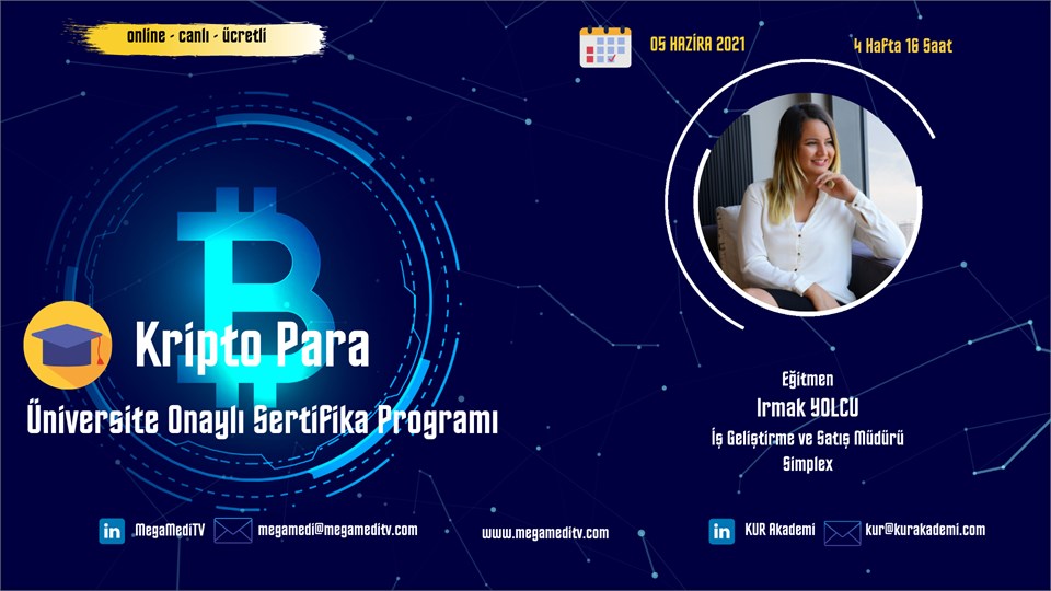 Kripto Para  Üniversite Onaylı Sertifika Programı Eğitimi (Ücretli)