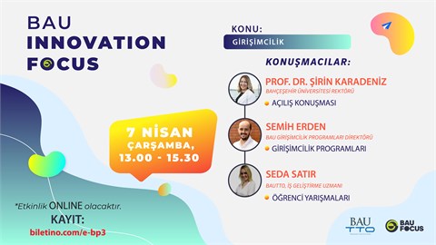 BAU Innovation Focus - Girişimcilik Sertifika Programı