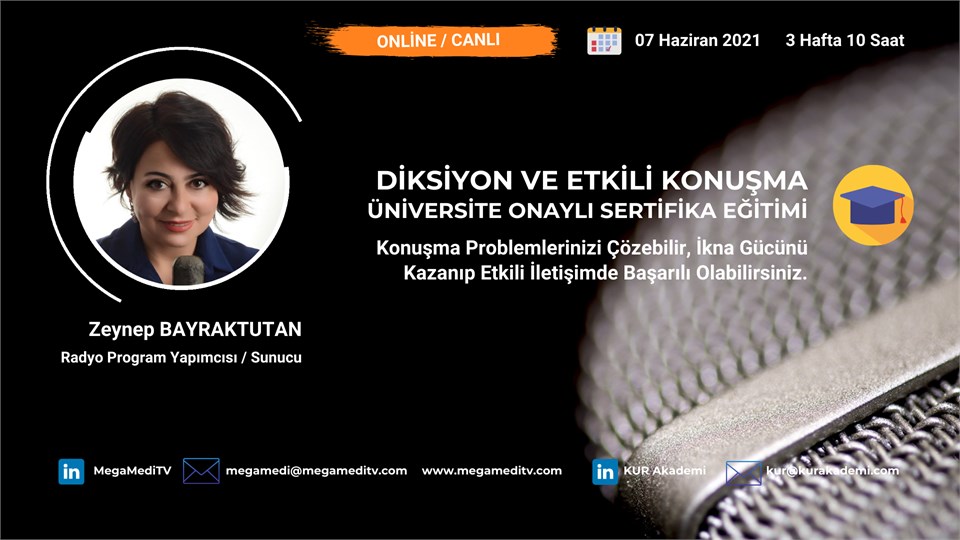 Diksiyon ve Etkili Konuşma Üniversite Onaylı Sertifika Eğitimi (Ücretli)