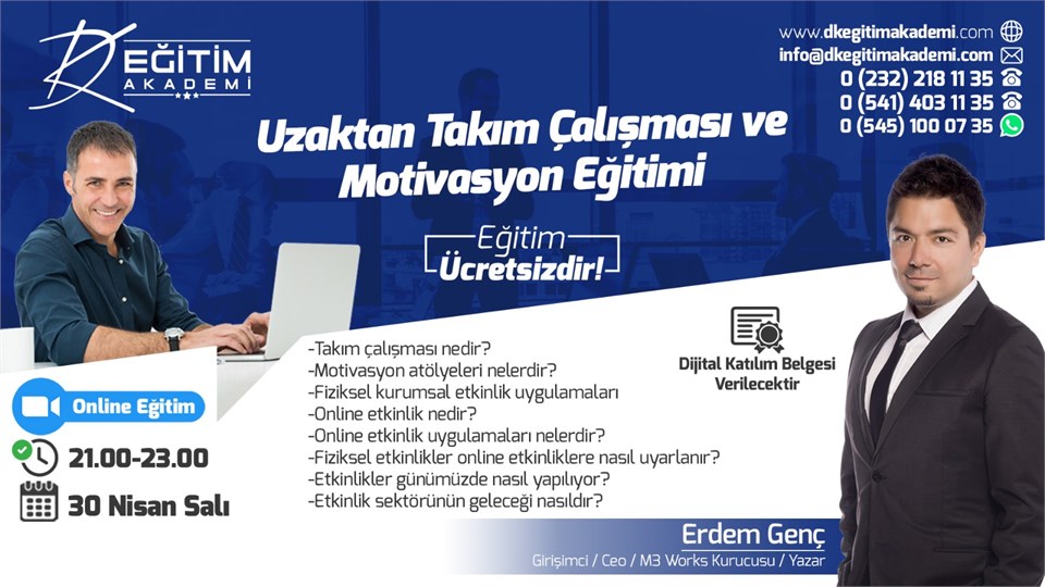 Uzaktan Takım Çalışması ve Motivasyon Eğitimi