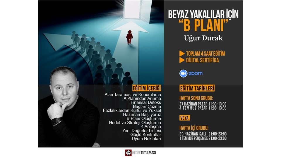 BEYAZ YAKALILAR İÇİN "B PLANI" EĞİTİMİ (HAFTA İÇİ GRUBU)