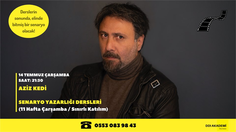 AZİZ KEDİ ile SENARYO YAZARLIĞI DERSLERİ