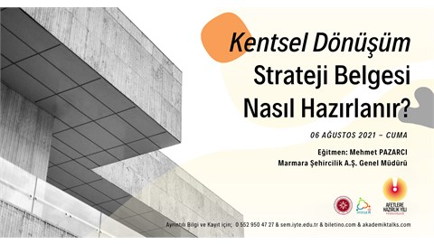 Kentsel Dönüşüm Strateji Belgesi