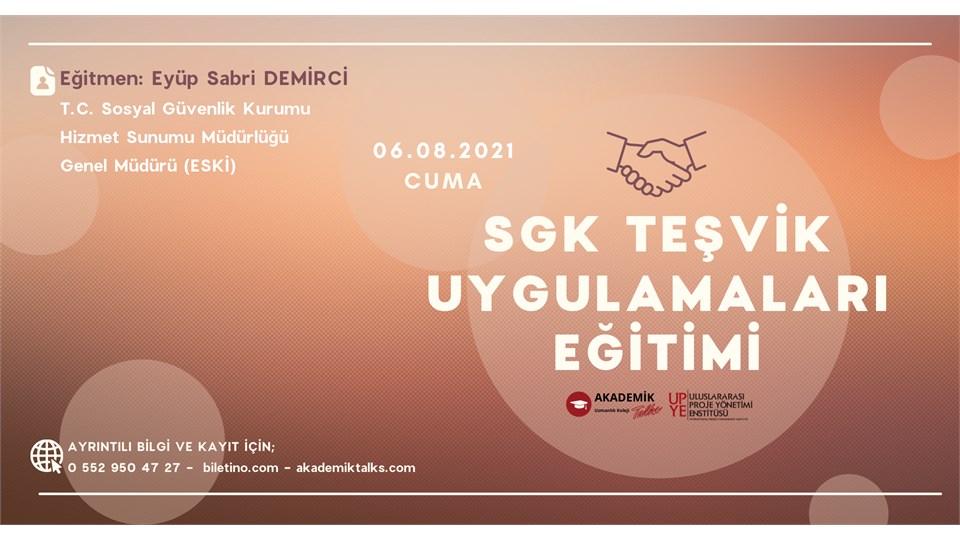 SGK Teşvik Uygulamaları Eğitimi