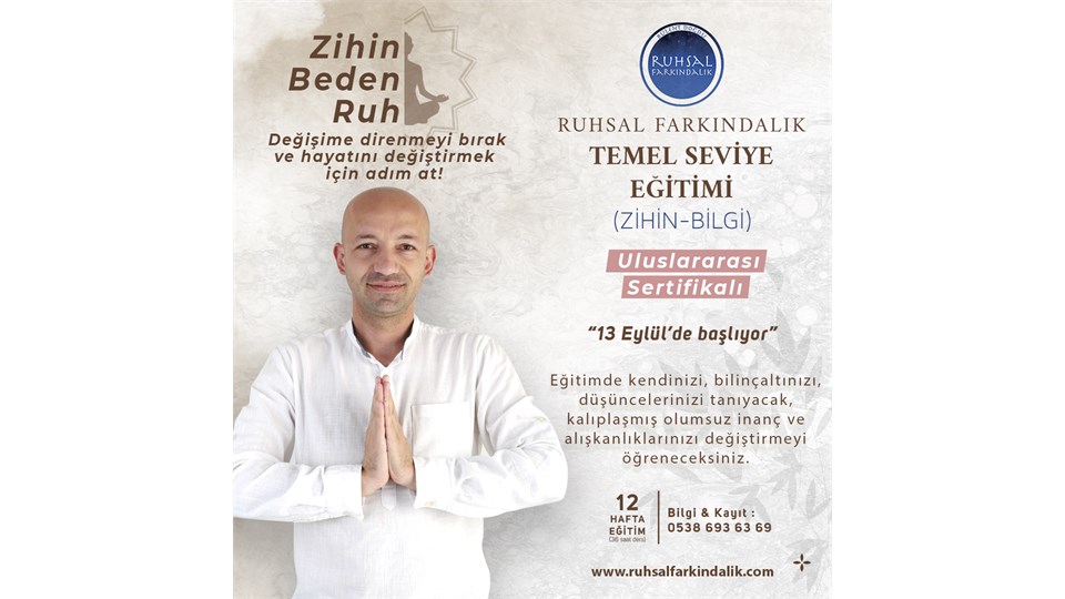 Ruhsal Farkındalık Temel Seviye Eğitimi (Zihin - Bilgi)