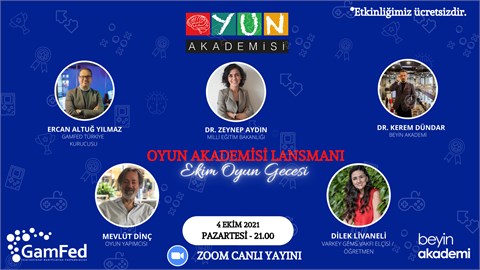 Oyun Akademisi Lansman - EKİM OYUN GECESI - Ücretsiz-Online