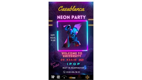 Üniversite Açılış Partisi Neon Parti