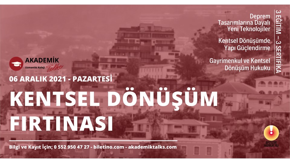 Kentsel Dönüşüm Fırtınası // 3 Eğitim - 3 Sertifika