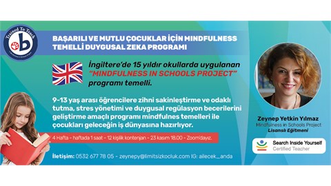 BAŞARILI VE MUTLU ÇOCUKLAR İÇİN MINDFULNESS TEMELLİ DUYGUSAL ZEKA PROGRAMI
