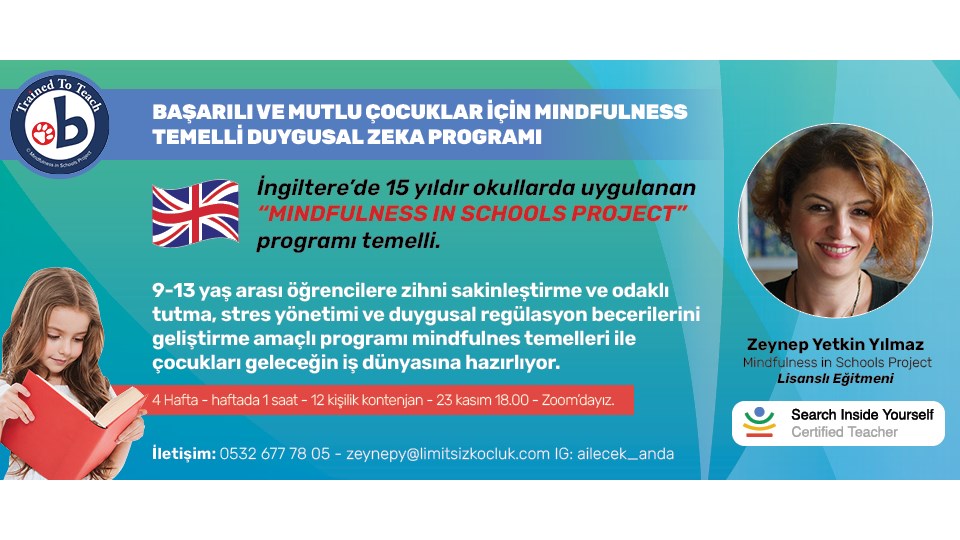 BAŞARILI VE MUTLU ÇOCUKLAR İÇİN MINDFULNESS TEMELLİ DUYGUSAL ZEKA PROGRAMI