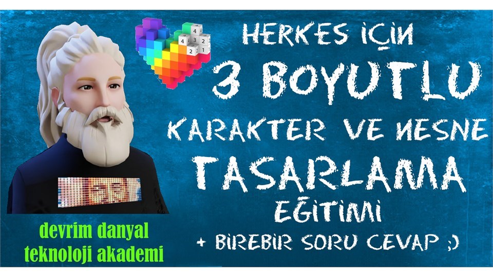 ONLINE SERTİFİKALI - Herkes İçin 3D Karakter ve Nesne Tasarlama Eğitimi - 15 Aralık