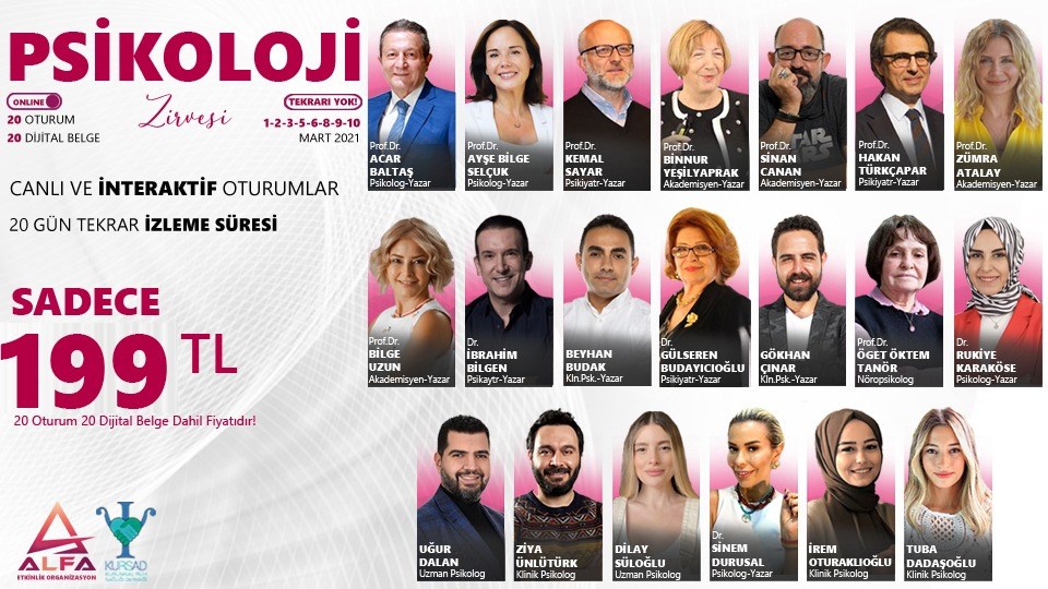 ONLINE PSİKOLOJİ ZİRVESİ / 1-2-3-5-6-8-9-10 Mart