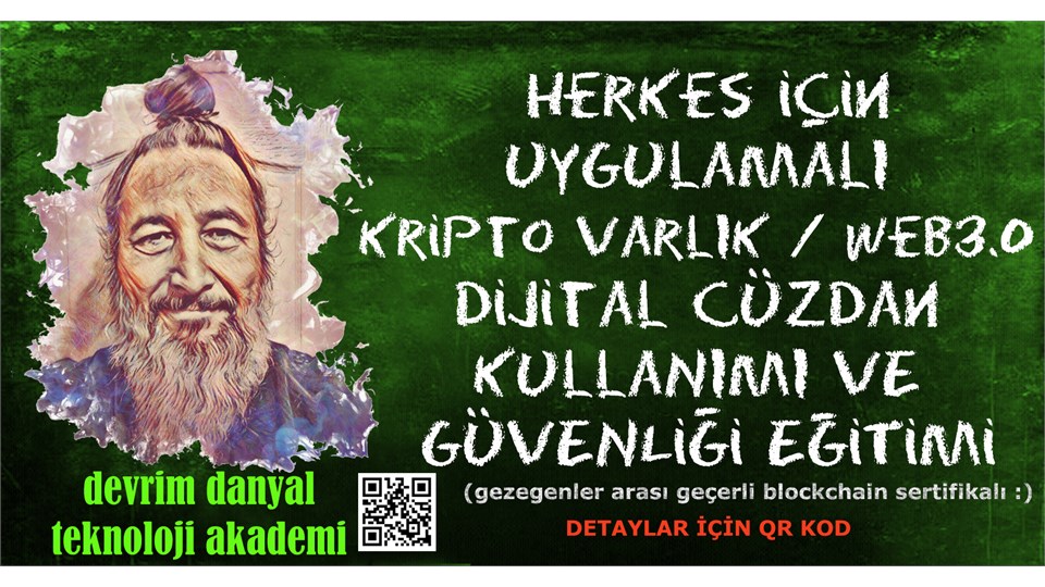 ONLINE SERTİFİKALI - Uygulamalı Kripto Para Cüzdan Kullanımı ve Güvenliği Eğitimi - 20 Şubat