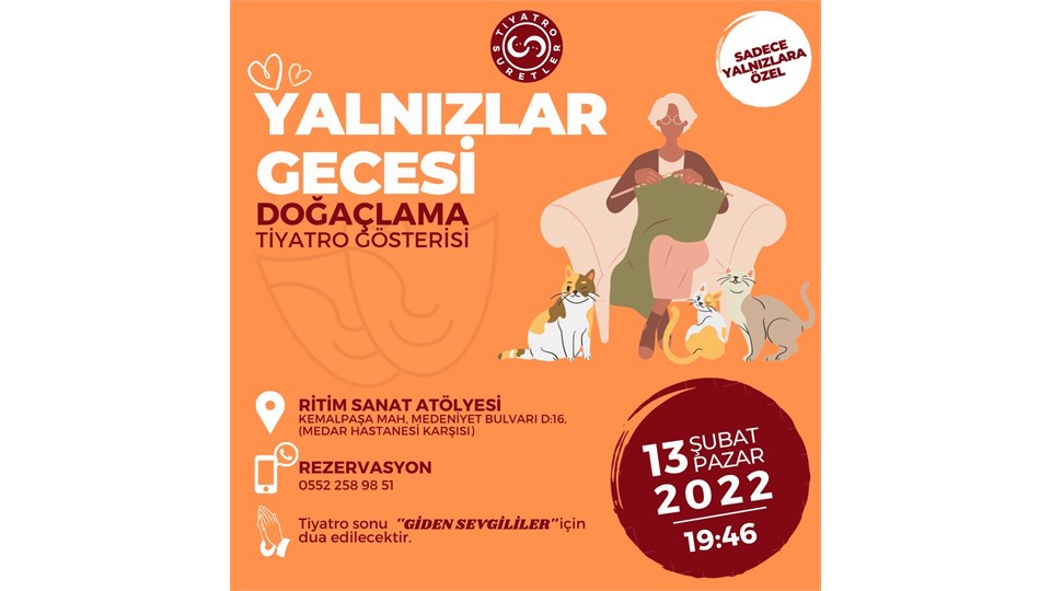 ''Yalnızlar Gecesi'' Tiyatro Suretler Doğaçlama Tiyatro Gösterisi
