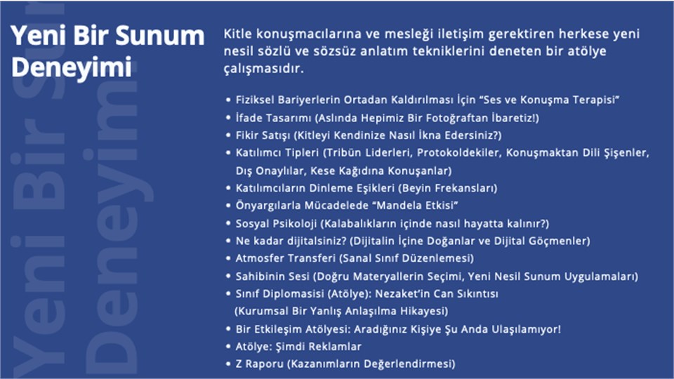 Yeni Bir Sunum Deneyimi (Eğitimcinin Eğitimi)-Dr. Yücel Erdemir