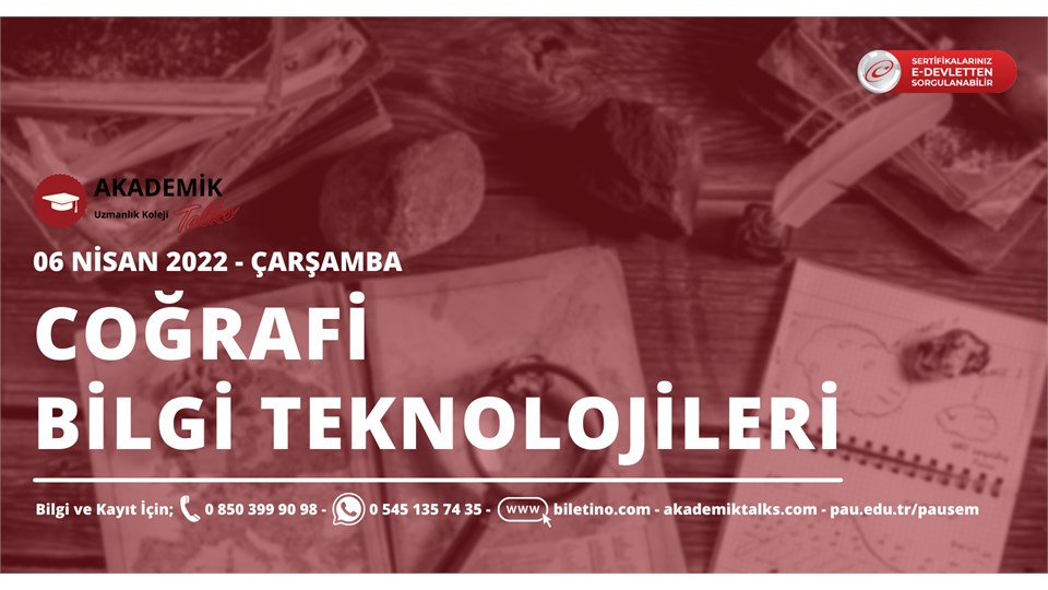 COĞRAFİ BİLGİ SİSTEMLERİ ve TEKNOLOJİLERİ (CBS)