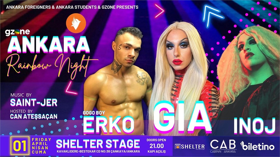 Ankara Rainbow Night Party (GZone & Ankara Foreigners Community Presents)