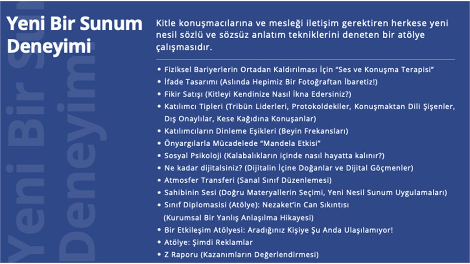 Yeni Bir Sunum Deneyimi (Eğitimcinin Eğitimi)-Dr. Yücel Erdemir