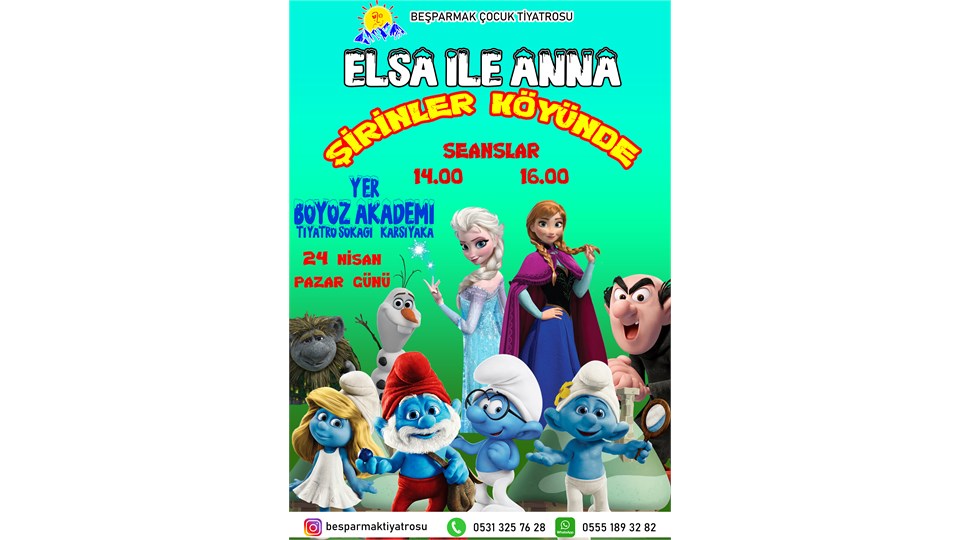 Elsa İle Anna Şirinler Köyünde