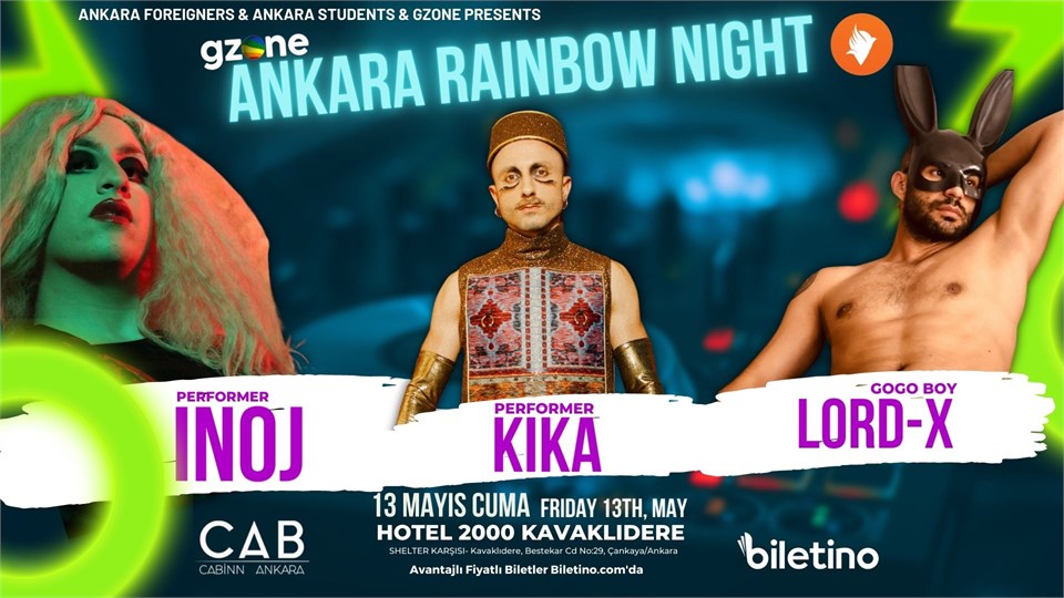Ankara Rainbow Night Party (GZone & Ankara Foreigners Community Presents)