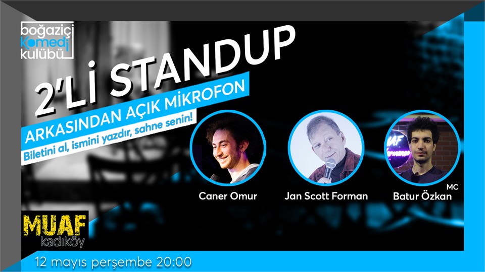 Boğaziçi Komedi Kulübü: 2'li Standup + Açık Mikrofon
