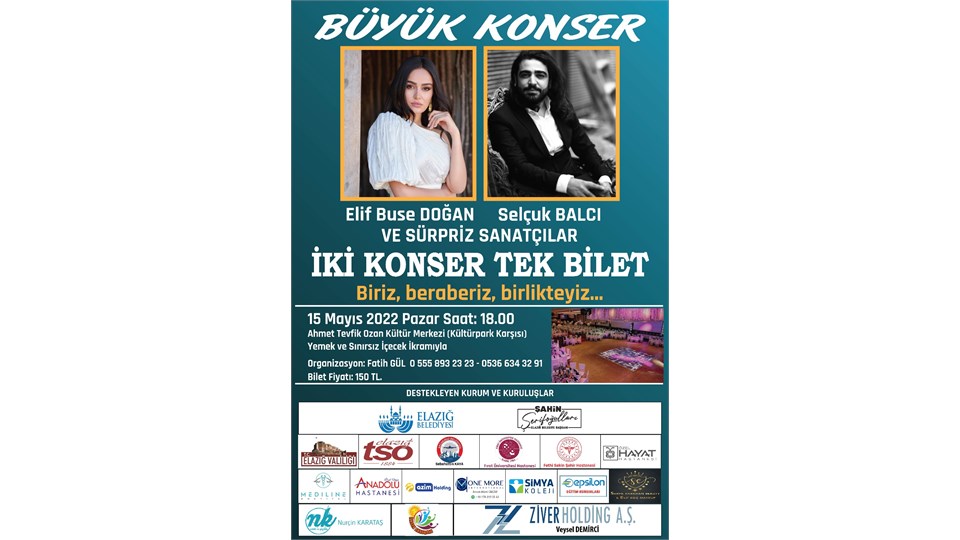 Elif Buse DOĞAN ve Selçuk BALCI Elazığ Konseri