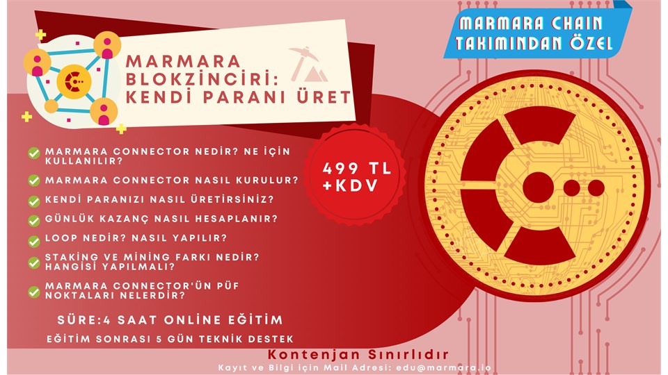 MARMARA BLOKZİNCİRİ EĞİTİMİ: KENDİ PARANI ÜRET (Uygulamalı Whatsapp Grubu Destekli)