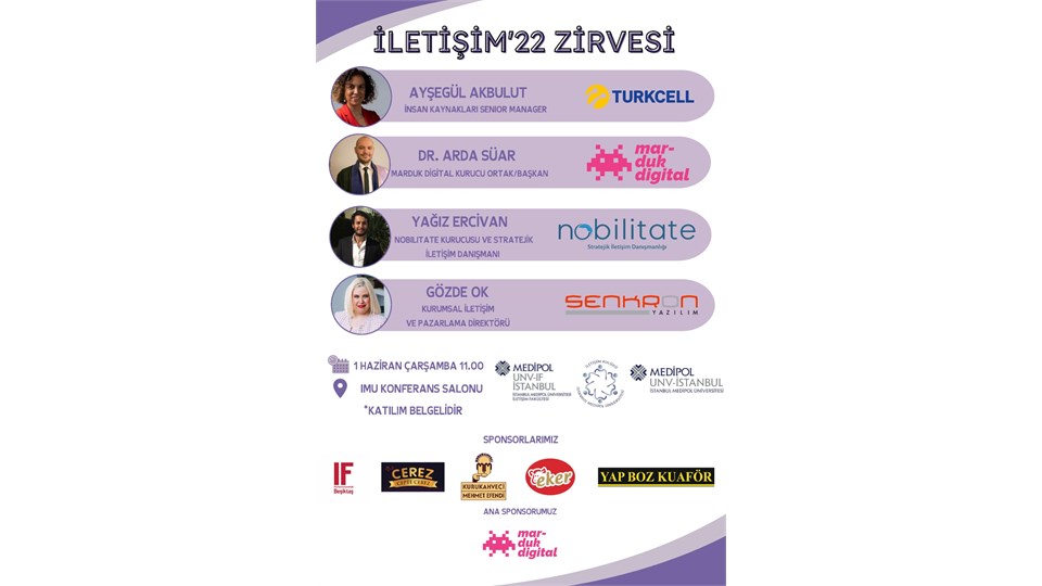 İstanbul Medipol Üniversitesi İletişim Kulübünden İLETİŞİM ZİRVESİ