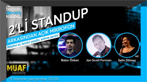 Boğaziçi Komedi Kulübü: 2'li Standup + Açık Mikrofon