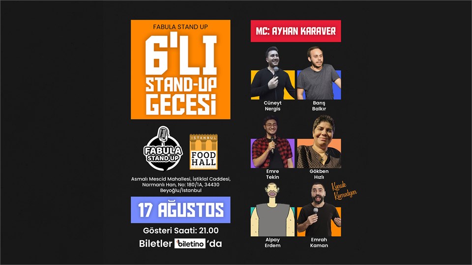 Fabula 6’lı Stand-up Gecesi // Food Hall