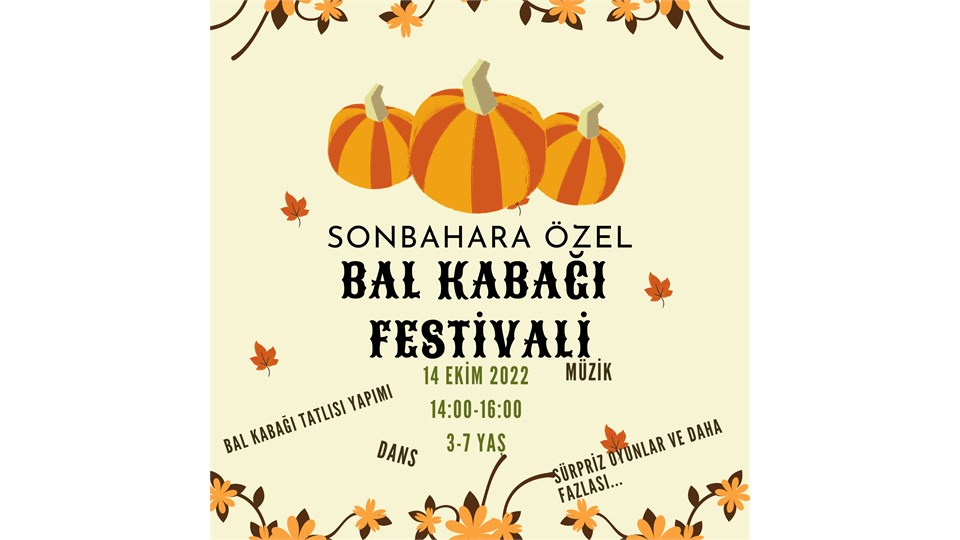 Sonbahara Özel Bal Kabağı Festivali