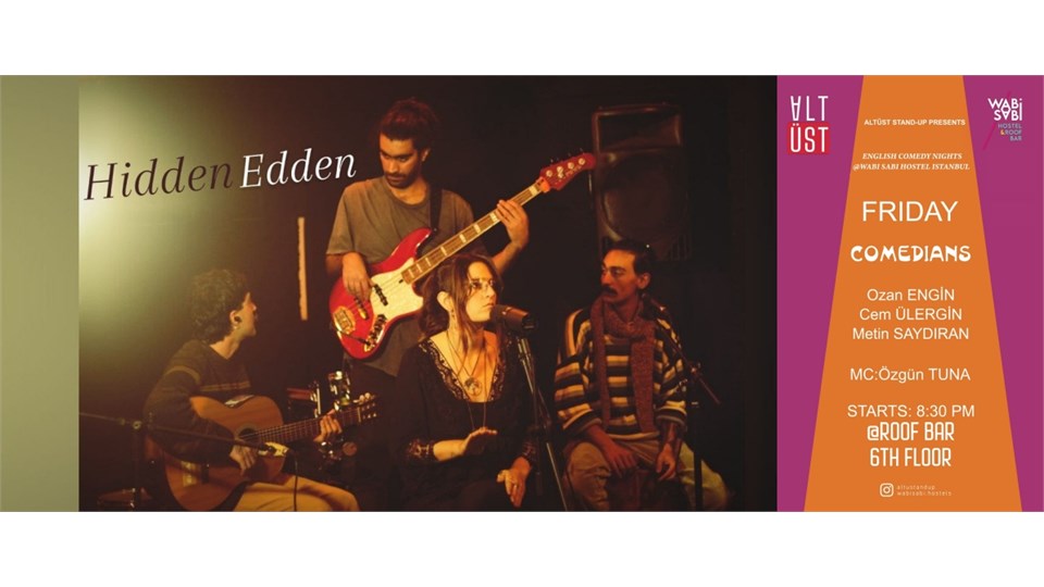 MUSIC & ENGLISH COMEDY NIGHT AT A HOSTEL'S ROOF BAR!