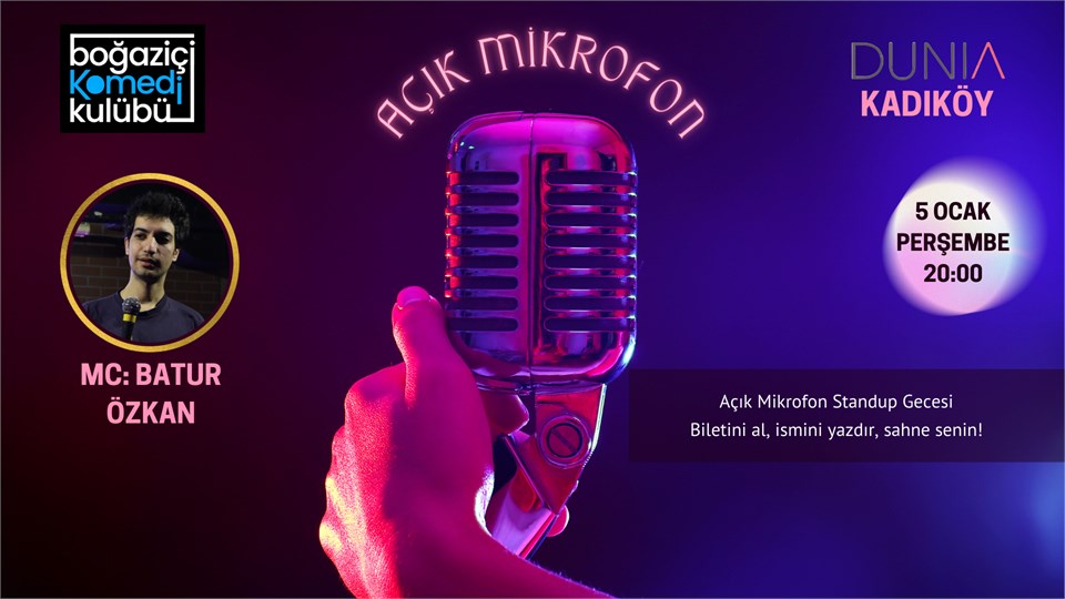 Boğaziçi Komedi Kulübü: Açık Mikrofon Stand-up Gecesi