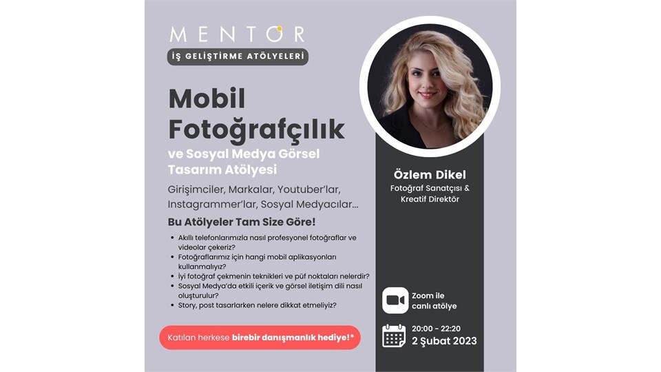 Mobil Fotoğrafçılık ve Sosyal Medya Görsel Tasarım Atölyesi