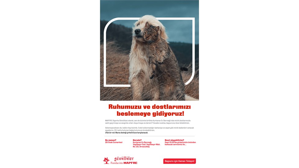 MAPFRE Sigorta Gönüllüleri olarak Ruhumuzu ve Dostlarımızı Beslemeye Gidiyoruz! Aileni ve Sevdiklerini de Getirebilirsin!