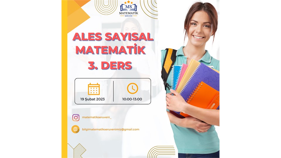 ALES SAYISAL Matematik 3. Ders Canlı Yayın (ALES 2023/1 İlkbahar Dönemi)  