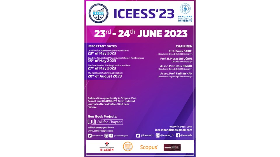 VI. International Conference on Empirical Economics and Social Science (ICEESS’23)