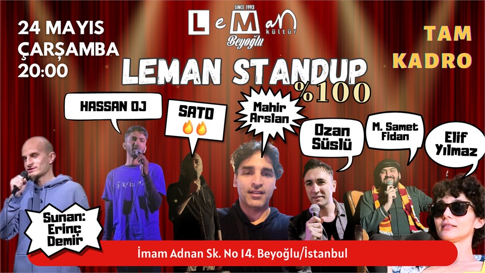 Leman Kültür Taksim Standup Komedi Gecesi 